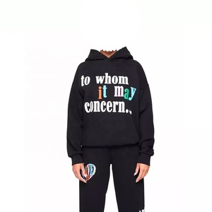 Women's Winter Hooded Casual Solid Breathable Lightweight Quick Dry Cotton/Fleece <b>Tracksuit</b> Set Quality Portable Puff Printing - Product Image 1