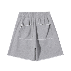Shorts pour hommes en tissu extensible 4 directions à séchage rapide, taille élastique, avec poche latérale zippée, entrejambe de 7 pouces, en polyester uni, vente en gros, OEM - Product Image 4