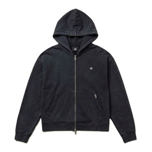 Sweat à capuche zippé vintage délavé, coupe oversize, en molleton de coton épais, survêtement, logo personnalisé, coupe ample, streetwear, fabricant ODM en gros - Product Image 2