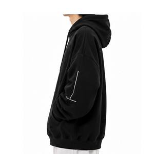 เสื้อฮู้ดดี้โอเวอร์ไซส์สั่งทำพิเศษ ผ้าฝ้ายฟลีซหนานุ่ม ใส่ได้ทั้งชายและหญิง สไตล์สตรีทแวร์ รับผลิตแบบ OEM ODM แบรนด์ส่วนตัว ขายส่งเสื้อผ้าจากโรงงาน - Product Image 3