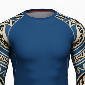 Wholesale High Quality Jiu Jitsu Rash Guard Custom Long Sleeve MMA <b>Compression</b> <b>Shirt</b> Low Price Rashguard for Mens - Product Image 3