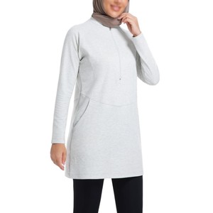 2026 Modest Islamic Women's Sportswear Solid Casual <b>Sweatshirt</b> Outdoor Activities Sports Plus Size Four-Way Stretch Two-piece - Product Image 5