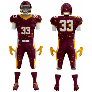 Uniformes de Fútbol Americano Personalizados para Jóvenes, Sublimados, Transpirables, de Secado Rápido, con Pantalones y Jersey Cosidos - Product Image 4