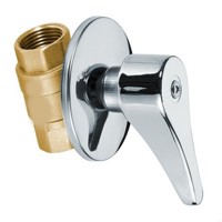 Robinet à bille dissimulé de 1/2 pouce de qualité supérieure, nickelé, avec extrémités BSP femelles pour le traitement de l'eau