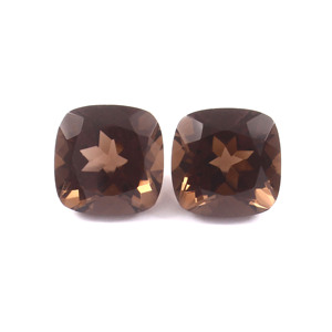 Lot en gros de pierres précieuses de qualité AAA, quartz fumé naturel brun, taille coussin carrée, facettées, 1x1 mm, pour la fabrication de bijoux - Product Image 1