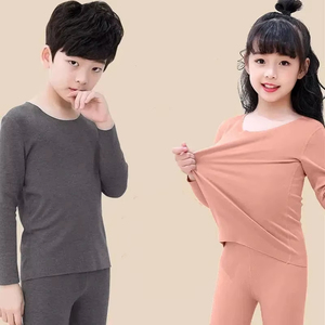 Conjunto de Ropa Interior Térmica para Niñas, Ropa de Invierno Cómoda y Suave, Conjunto de Pijama Térmico para Niños al por Mayor - Product Image 4