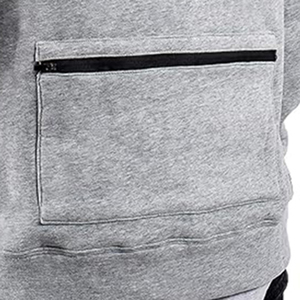 Sudadera con Capucha para Hombre, 100% Algodón, Color Sólido, Casual, Invierno, Transpirable, Ecológica, Logotipo Bordado en la Parte Delantera, Lisa, ODM - Product Image 6