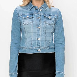 Regular Fit Women Winter Jeans Jacket Casual Eco-Friendly Breathable 100% Cotton Daily Wear Outerwear Streetwear Fashion - Product Image 3