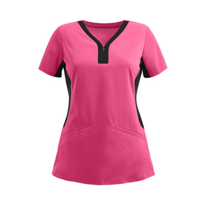 Women's V-Neck Workwear Medical Uniform & Nursing Wear 4-Way Stretch Hospital Scrub Cotton Polyester Scrub Uniform - Product Image 5