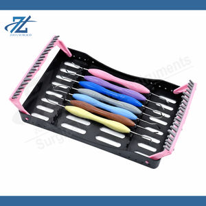 Juego de Escaladores Dentales Zoha Surgico ZS-8331 de Alta Calidad, 7 Piezas, Mango de Silicona, Acero Inoxidable, Manual, Autoclavable, Certificado CE, 1 Año de Garantía - Product Image 5