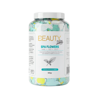 Grosir OEM/ODM Label Pribadi BEAUTY PALM Perawatan Kaki Lembut Spa Mandi Melembapkan Aroma Bunga Bentuk Bunga Asal AS Model Perawatan Kulit