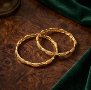 Divyoro Gold Plated <b>Copper</b> Alloy Bangles <b>Bracelets</b> Classic Women's Jewelry Mesh Pattern Party Gift Occasions All Religious Types - Product Image 2