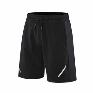 Shorts Bermuda Homme Bleu Uni Séchage Rapide Taille Élastique Décontracté en Polyester Tissé Taille Mi-Haute avec Poches - Product Image 2