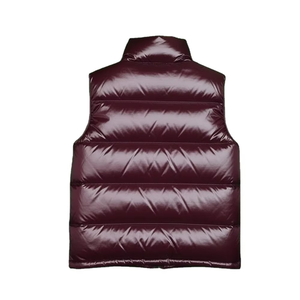 Gilet matelassé sans manches pour homme avec logo personnalisé OEM, col montant en toile, veste d'hiver rembourrée pour l'extérieur, avec poches avant zippées - Product Image 2