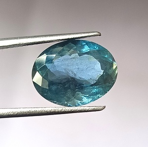 Piedra Preciosa Suelta de Aguamarina Azul Santa María Natural de 5 Quilates, Corte Ovalado Facetado, Translúcida - Product Image 3