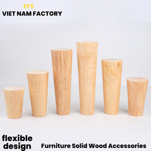 Durable Solid Wood Round Furniture Legs Natural Finish for Sofa Cabinet Dresser Ottoman Round Wooden Furniture Legs - Product Image 4