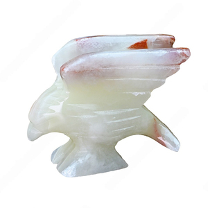 Oiseau sculpté en pierre d'onyx naturelle, taille unique, idéal pour un cadeau, figurines d'oiseaux décoratives en pierre d'onyx naturelle, petite taille, très tendance - Product Image 1