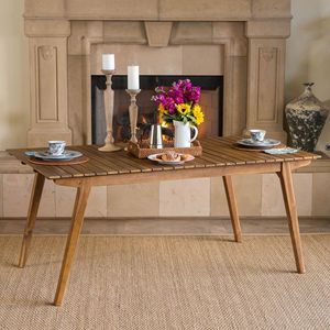 Tavolo da Pranzo in Legno Massello 175 cm per Esterni - Product Image 1