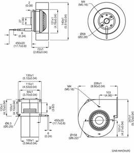Aspas curvadas hacia atrás de 140x100 mm, microventilador centrífugo de alto flujo de aire (CFM), 3 velocidades, 110 V, alto rendimiento. - Product Image 5