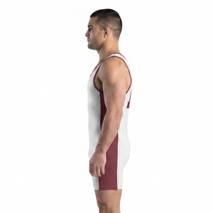 Combinaison de lutte pour hommes 100% polyester, combinaison de lutte pour hommes de haute qualité, maillot de lutte sans manches à compression pour hommes - Product Image 3