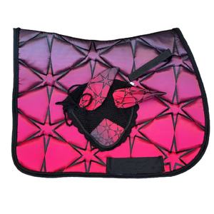 Conjunto de sillín de estrella azul, almohadilla de silla de sublimación con cordón azul, forro de bambú de relleno de poliéster - Product Image 3