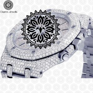Charm_Jewells Men's Luxury Stainless Steel Watch 43mm Round Case Analog Quartz <b>Chronograph</b> Sapphire Crystal Dial Folding Clasp - Product Image 3