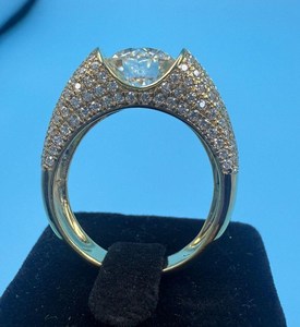 Moissanite 2CT Round Diamond <b>Solitaire</b> <b>Ring</b> For Men's original 925 Sterling <b>Silver</b> Fine Wedding Party Jewelry Gift For Friends - Product Image 4