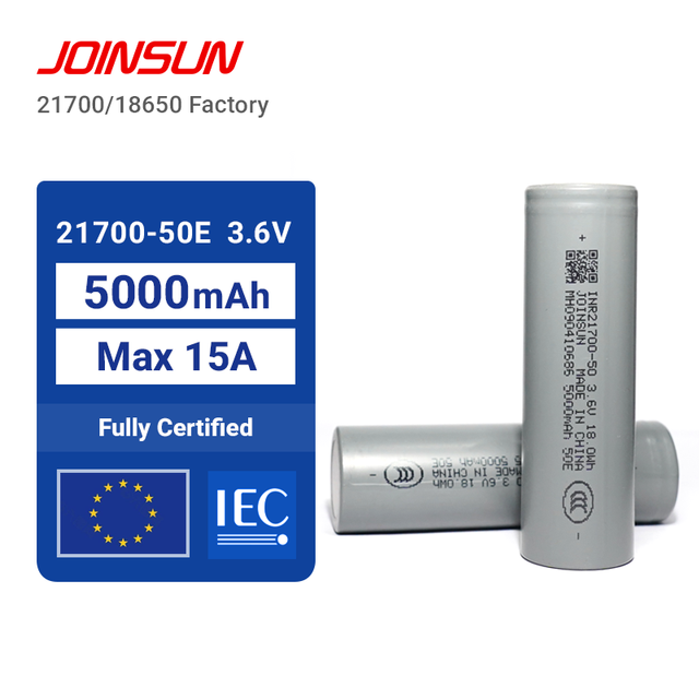 JOINSUN INR 21700-50E Lithium Battery 50E 5000mAh Power Bank 3C Digital Energy Storage Power Tools