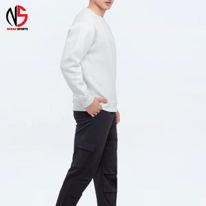 Premium Quality <b>Men's</b> Winter Casual <b>Sweatshirt</b> 400gsm Cotton Front Custom Logo Pullover <b>White</b> NURAK 2026 - Product Image 2