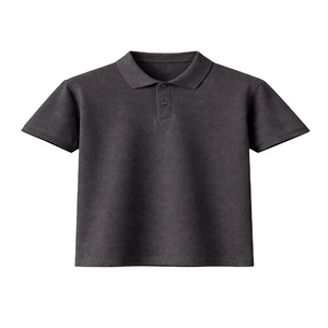 Chemises décontractées personnalisées pour hommes, 65% coton 35% polyester, haute qualité, unies, tricotées, respirantes, à manches courtes - Product Image 1
