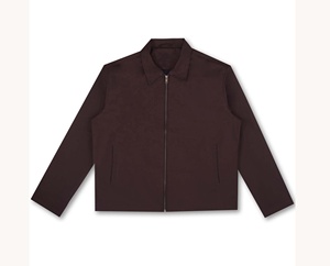 Vente en gros de vêtements pour hommes veste de travail en toile lourde de haute qualité col contrasté avec logo personnalisé veste de travail blouson bombardier pour hommes - Product Image 1