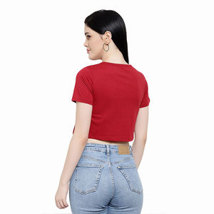 Camisetas Cortas para Mujer, Venta Caliente, Logotipo Personalizado, Tejido de Malla Ligero y Ecológico, Transpirable, Camisetas de Lona para Verano - Product Image 2