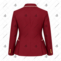 Vente en gros de Delta grec |   Sigma |   Blazer formel brodé et garni pour femme Theta Sorority, à simple boutonnage, style manteau d'affaires