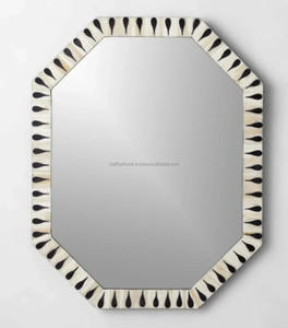 Espejo de pared tradicional de madera de alta calidad, marco de incrustaciones de hueso redondo, decoración del hogar con incrustaciones de hueso de buena calidad - Product Image 5