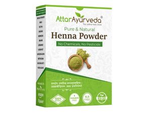 Henna natural en polvo Attar Ayurveda para el color y crecimiento del cabello (200 g) - Product Image 1