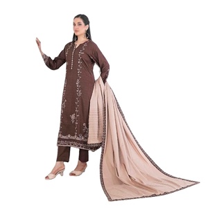 Robe Panjabi élégante en viscose trois pièces pour adultes Belle tenue décontractée indienne et pakistanaise pour les fêtes - Product Image 1
