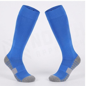 Blue <b>Knee</b> <b>High</b> Soccer <b>Socks</b> Breathable Knitted for Adults Summer Sport Wear - Product Image 3