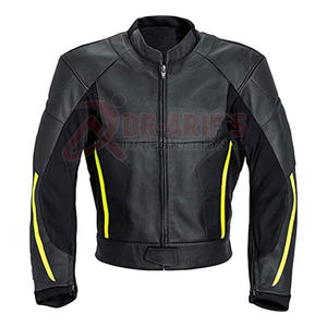 Chaqueta de Motociclista de Cuero Negra Personalizada para Hombre, Estilo Nuevo, Ropa Exterior para Motociclismo, Chaqueta de Cuero PU/Cuero Genuino para Hombre - Product Image 6