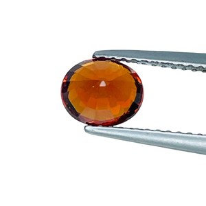 Pierre précieuse naturelle de grenat Spessartite rouge-orange, taille ovale, provenant de Namibie, pierre brute pour la création de bijoux et la conception de bagues - Product Image 3