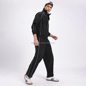 Nardon Apparels OEM Venta al por mayor Trending 2025 Custom Streetwear Navy Floral Chándal de gran tamaño para hombres - Product Image 4