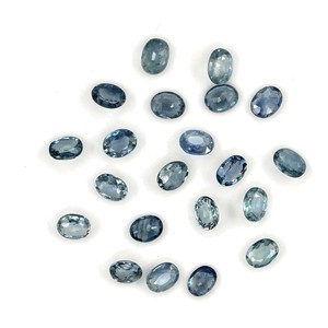Saphirs bleus naturels non traités, ovales calibrés 3x4mm, pierres précieuses de saphir bleu naturel facettées pour la création de bijoux - Product Image 4