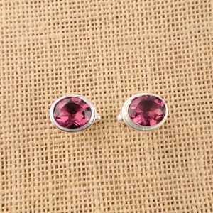 Niharika Gems, Novedad 2026, Gemas de Rodolita con Diseño de Canal, Gemelos de Plata de Ley 925, Joyería Unisex de Lujo - Product Image 1