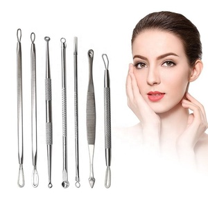 Professional 7 Piece Stainless Steel Acne <b>Blackhead</b> <b>Extractor</b> Kit Comedone Pimple and Blemish Removal Tools - Product Image 1