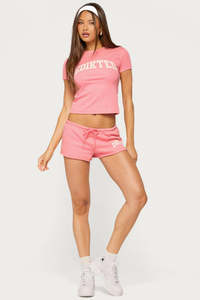 Pantalones Cortos Personalizados para Mujer, de Poliéster y Algodón, Estilo Casual, Cintura con Cordón, Estampado Gráfico, Corte Holgado, Ropa Urbana - Product Image 5