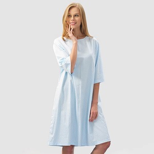 Uniformes de Hospital de Algodón con Logotipo Personalizado, Batas para Pacientes de Manga Corta y Larga con Espalda - Product Image 5