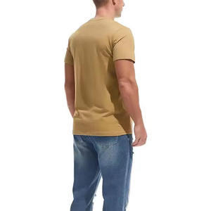 Camiseta de Manga Corta para Hombre, Color Mostaza, Cuello Redondo, Tejido de Punto, Corte Regular, 100% Algodón Jersey, Transpirable - Product Image 2