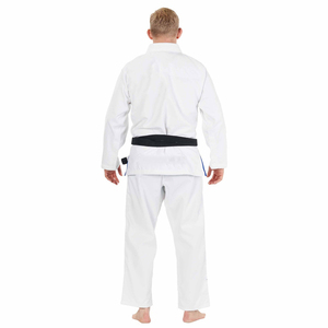 Uniforme de Karate Gi Blanco, Negro y Azul para Niños y Adultos Hecho en Pakistán Uniformes de Artes Marciales Karate Gi Precio al por Mayor - Product Image 4