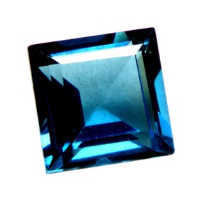 Hermoso Costo de fábrica Topacio azul natural facetado corte cuadrado en forma de piedra preciosa calibrada suelta para hacer piedras preciosas de joyería de moda - Product Image 4