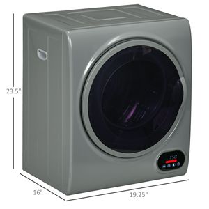 Asciugatrice intelligente portatile 1.5 Cu.ft per appartamenti dormitori RVs 850W grigio antracite compatte asciugatrice - Product Image 3