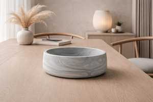 Bol marbré fait main – Cadeau de déménagement unique – Plat décoratif en résine – Décoration moderne pour la maison – Bol couleur personnalisée - Product Image 4